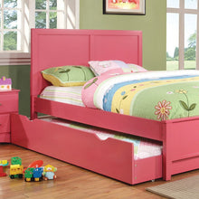 Load image into Gallery viewer, PRIAM Full & Twin Bed, White/Gray, Pink, Chrome, & Yellow