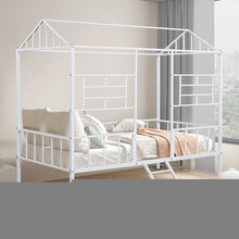 Load image into Gallery viewer, Rhonda Twin Loft Bed White, Silver, & Black