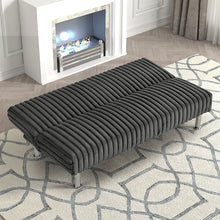 Load image into Gallery viewer, Hinwil Futon Sofa Bed Pink, Beige Grey, & Black