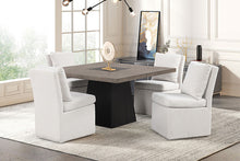 Load image into Gallery viewer, Broager 5 Pc Dining Table Set (White Swivel Chairs)