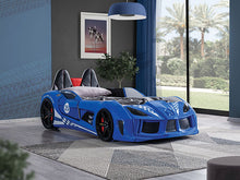 Load image into Gallery viewer, Trackster Bed White, Red,, Black, & Blue