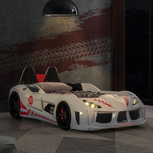 Load image into Gallery viewer, Trackster Bed White, Red,, Black, & Blue