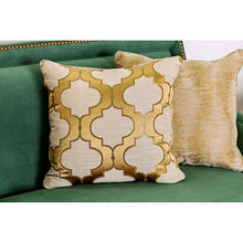 Load image into Gallery viewer, VERDANTE Emerald Green/Gold Love Seat