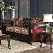 Load image into Gallery viewer, Quirino Burgundy/Dark Brown Love Seat