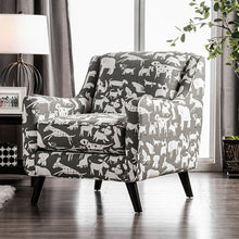 Load image into Gallery viewer, Patricia Ivory/Black Animal Pattern Chair