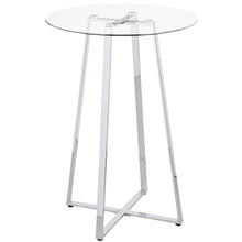 Load image into Gallery viewer, Zanella Glass Top Bar Table Chrome image
