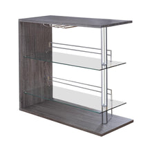 Load image into Gallery viewer, Prescott Rectangular 2-shelf Bar Unit Grey image
