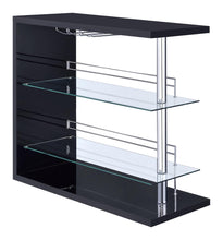Load image into Gallery viewer, Prescott Rectangular 2-shelf Bar Unit Glossy Black image
