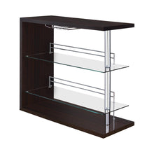 Load image into Gallery viewer, Prescott Rectangular 2-shelf Bar Unit Glossy Cappuccino image
