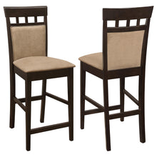 Load image into Gallery viewer, Gabriel Upholstered Counter Height Stools Cappuccino and Beige (Set of 2) image
