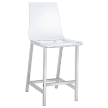 Load image into Gallery viewer, Juelia Counter Height Stools Chrome and Clear Acrylic (Set of 2)
