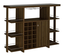 Load image into Gallery viewer, Evelio Bar Unit with Wine Bottle Storage Walnut
