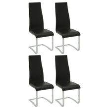 Load image into Gallery viewer, Montclair High Back Dining Chairs Black and Chrome (Set of 4) image
