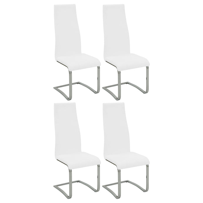 Montclair High Back Dining Chairs Black and Chrome (Set of 4) image