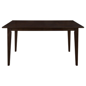 Gabriel 5-piece Rectangular 59-inch Closed Back Dining Set Cappuccino