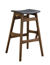 Load image into Gallery viewer, Finnick Tapered Legs Bar Stools Dark Grey and Walnut (Set of 2)
