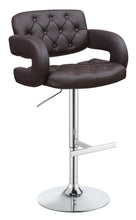 Load image into Gallery viewer, Brandi Adjustable Bar Stool Chrome and Brown image
