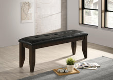 Load image into Gallery viewer, Dalila Tufted Upholstered Dining Bench Cappuccino and Black
