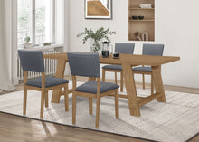 Load image into Gallery viewer, Sharon Rectangular Trestle Base Dining Table Set Blue and Brown image
