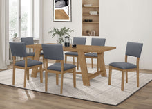 Load image into Gallery viewer, Sharon Rectangular Trestle Base Dining Table Set Blue and Brown
