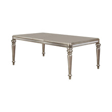 Load image into Gallery viewer, Bling Game Rectangular Dining Table with Leaf Metallic Platinum image
