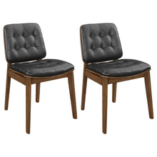 Load image into Gallery viewer, Redbridge Tufted Back Side Chairs Natural Walnut and Black (Set of 2) image
