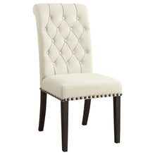 Load image into Gallery viewer, Alana Upholstered Side Chairs Beige and Smokey Black (Set of 2)

