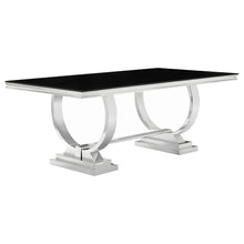Load image into Gallery viewer, Antoine Rectangular Dining Table Chrome and Black
