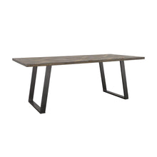 Load image into Gallery viewer, Misty Sled Leg Dining Table Grey Sheesham and Gunmetal image
