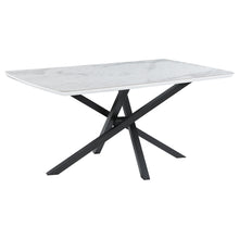 Load image into Gallery viewer, Paulita Rectangular Dining Table White and Gunmetal image
