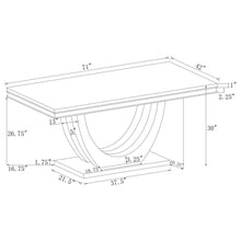 Load image into Gallery viewer, Kerwin Rectangle Faux Marble Top Dining Table White and Chrome
