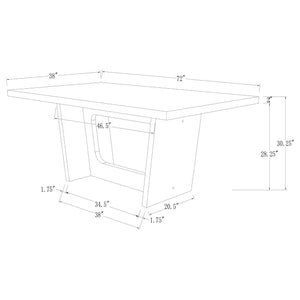 Sherry Rectangular Marble Top Dining Table set