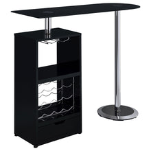 Load image into Gallery viewer, Koufax 1-drawer Bar Table Glossy Black image
