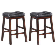 Load image into Gallery viewer, Donald Upholstered Counter Height Stools Black and Cappuccino (Set of 2)
