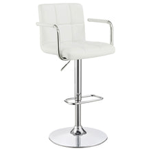 Load image into Gallery viewer, Palomar Adjustable Height Bar Stool White and Chrome image
