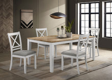 Load image into Gallery viewer, Hollis Rectangular Dining Table Set Brown and White image
