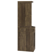 Load image into Gallery viewer, Alviso Corner Bar Cabinet with Stemware Rack Rustic Oak
