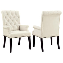 Load image into Gallery viewer, Alana Tufted Back Upholstered Arm Chair Beige
