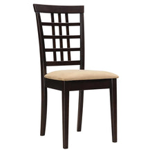 Load image into Gallery viewer, Kelso Lattice Back Dining Chairs Cappuccino (Set of 2) image
