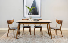 Load image into Gallery viewer, Everett Faux Marble Top Dining Table Natural Walnut and Grey image
