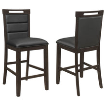 Load image into Gallery viewer, Prentiss Upholstered Counter Height Chair (Set of 2) Black and Cappuccino image
