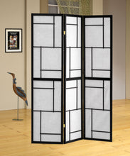 Load image into Gallery viewer, Damis 3-panel Folding Floor Screen Black and White
