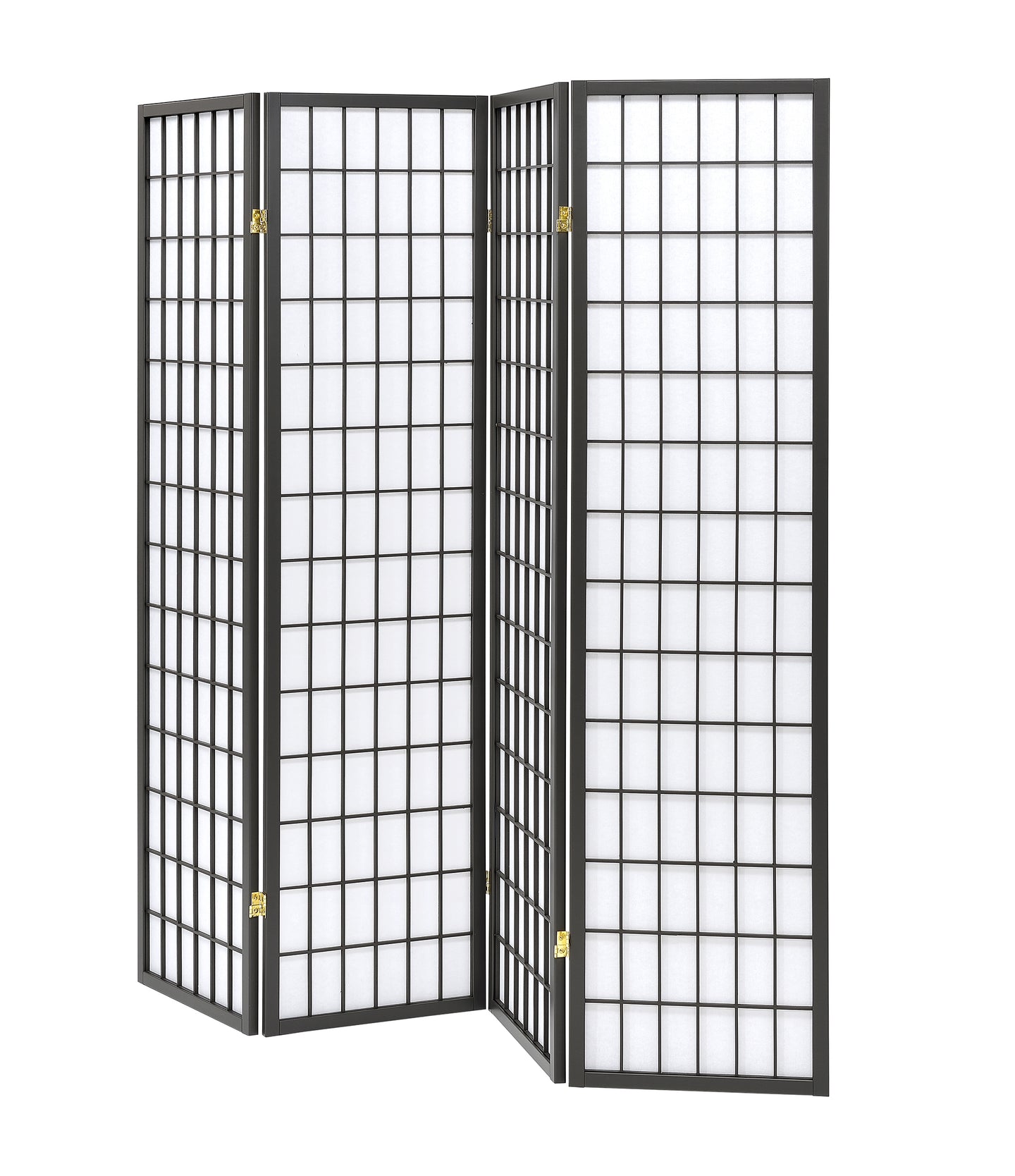 Roberto 4-panel Folding Screen Dark Grey and White