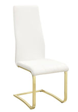 Load image into Gallery viewer, Montclair Side Chairs White and Rustic Brass (Set of 4)
