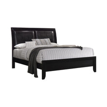 Load image into Gallery viewer, Briana Eastern King Upholstered Panel Bed Black image
