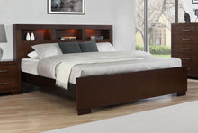 Load image into Gallery viewer, Jessica California King, E.king, &amp; Queen Bed with Storage Headboard Cappuccino
