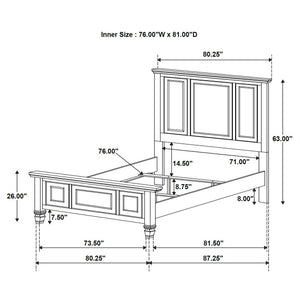 Sandy Beach 4 & 5 Piece Pc Bedroom Set Cal.King & E.King