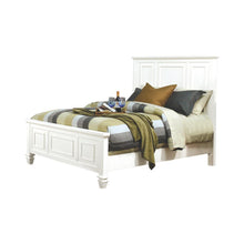 Load image into Gallery viewer, Sandy Beach California King Panel Bed with High Headboard Cream White image
