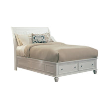 Load image into Gallery viewer, Sandy Beach Queen Storage Sleigh Bed Cream White image
