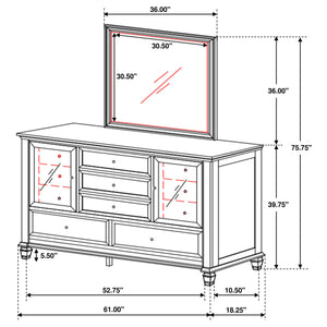 Sandy Beach Dresser With Mirror